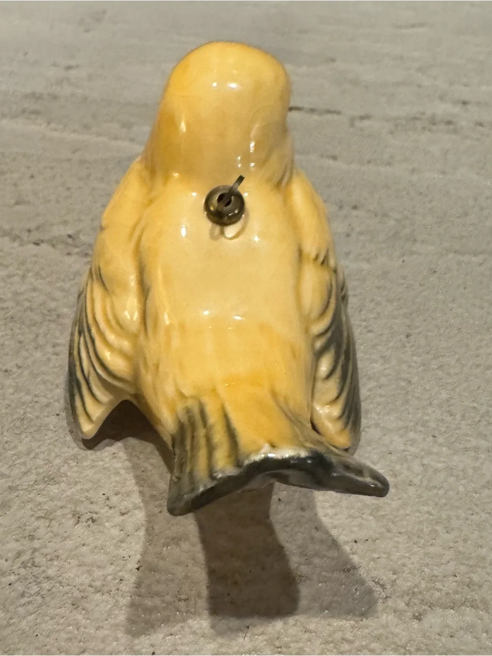 Vintage Ceramic Yellow Bird Figurine - Decorative Pet Bird Accent